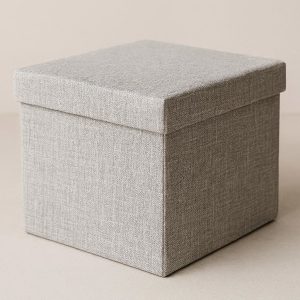 19 Fabric Covered Storage Box with Lid