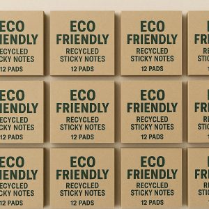 6 Eco Friendly Recycled Sticky Notes 12 Pads