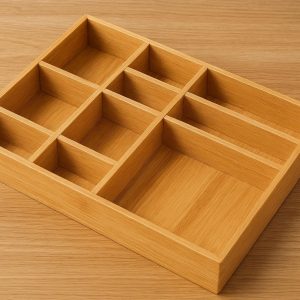 18 Bamboo Wood Desk Drawer Organizer